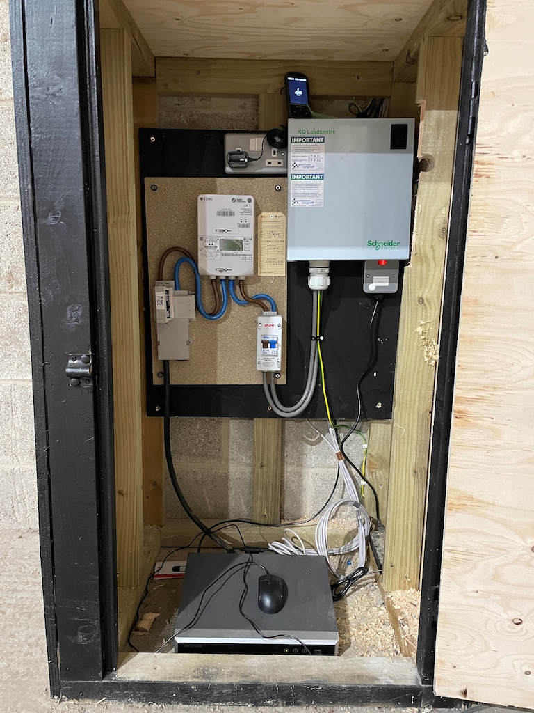 The new electrical board in the Grange at Raby Estates