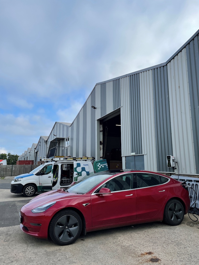 New Electric Vehicle charging points at Engineered Foam Products, Spennymoor