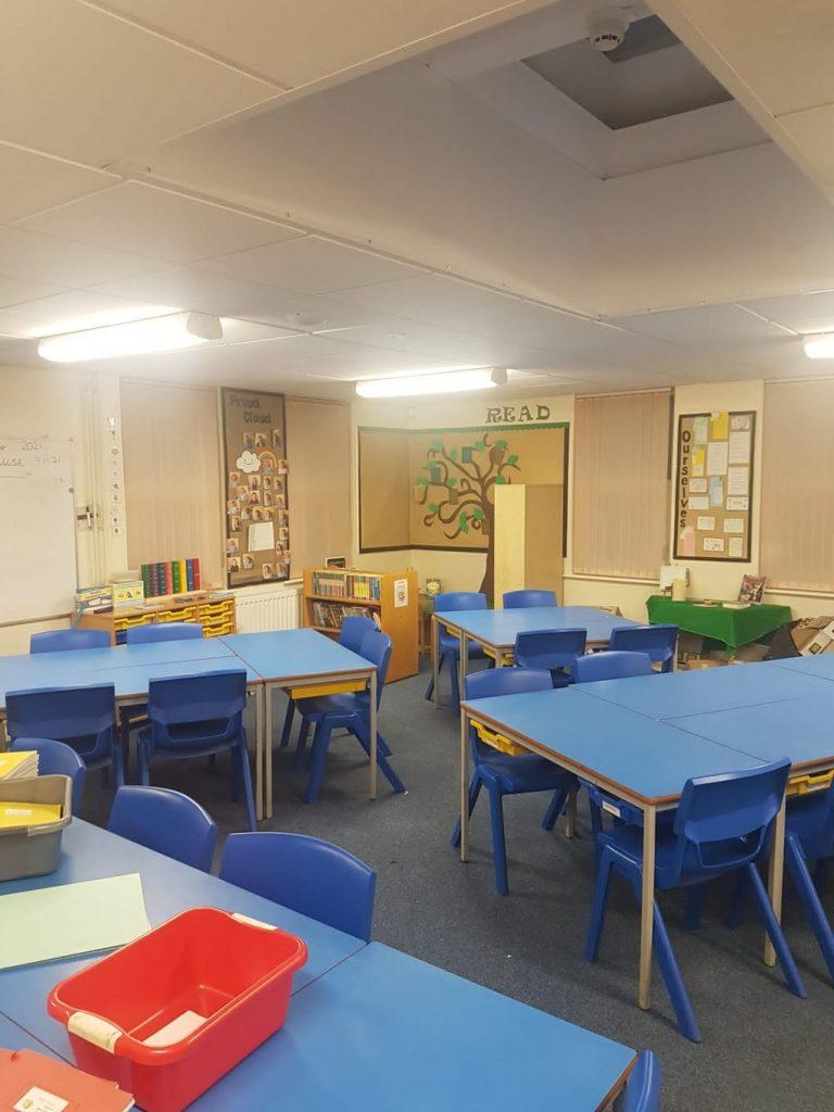 Classroom lighting at St. William’s Catholic Academy, Trimdon