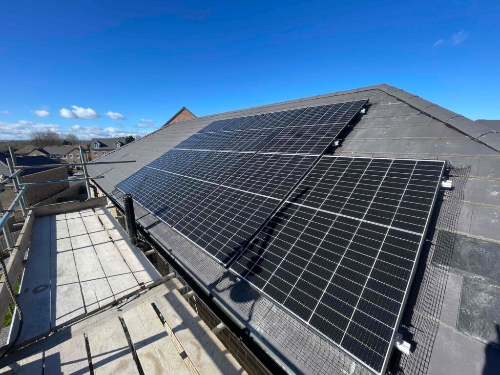 Solar Panel & Battery Installation with Bird Protection