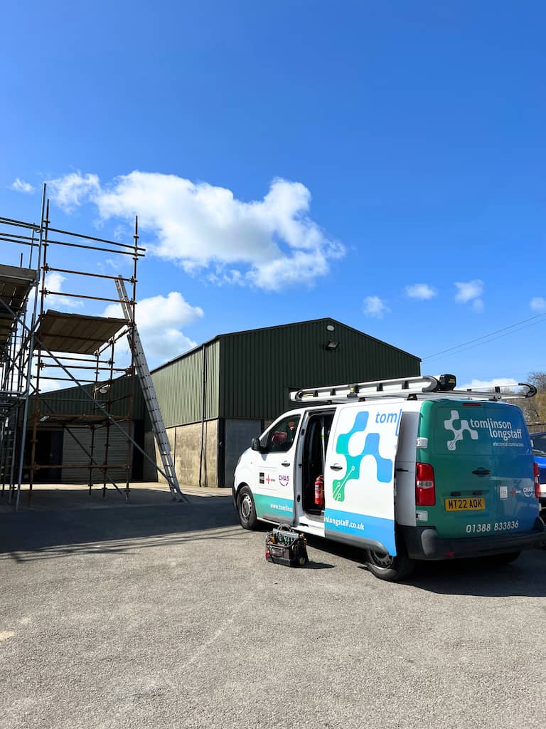 Storage Building Solar Installation in Cleveland View