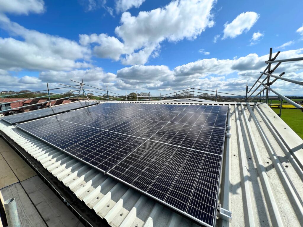 Storage Building Solar Installation in Cleveland View