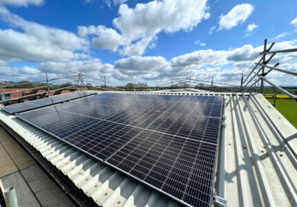 Storage Building Solar Installation in Cleveland View