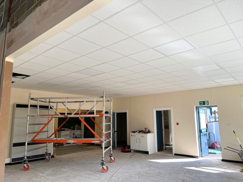 Lighting and electrical upgrade at St. Godrich's, Durham. 