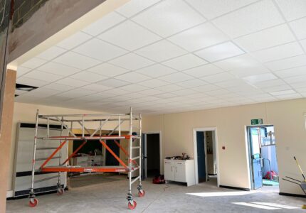 Lighting and electrical upgrade at St. Godrich's, Durham.