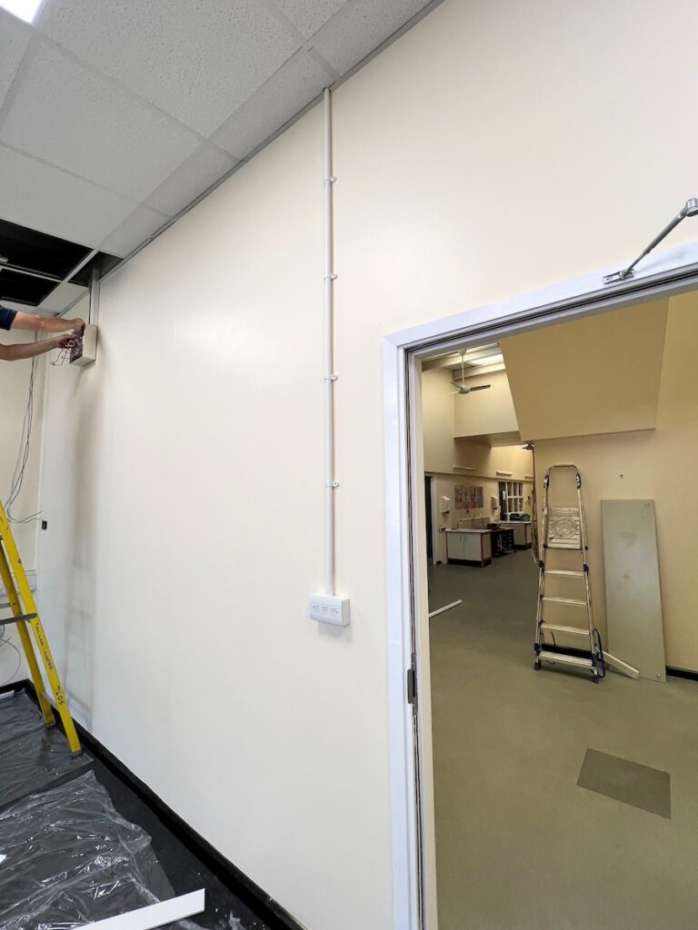 Lighting and electrical upgrade at St. Godrich's, Durham. 